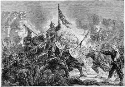 Bitwa pod Palikao: klęska armii mandżurskiej przed francusko-brytyjskimi siłami ekspedycyjnymi, 21.09.1860 - autorstwa Unknown artist