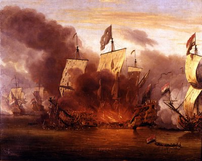 Bitwa pod Solebay: 7/06/1672. autorstwa Unknown artist