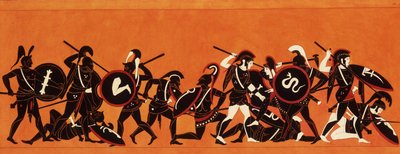 Bitwa Greków i Trojan (Wojna trojańska) 1808-1810 (obraz) autorstwa Unknown artist