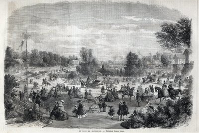 Piękne dni w Lasku Bulońskim w Paryżu. Grawerowanie w „Wspaniałym Wszechświecie” autorstwa Unknown artist