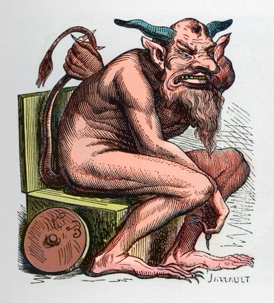 Belphegor, ilustracja ze „Słownika piekielnego” Jacquesa Albina Simona Collina de Plancy autorstwa Unknown artist