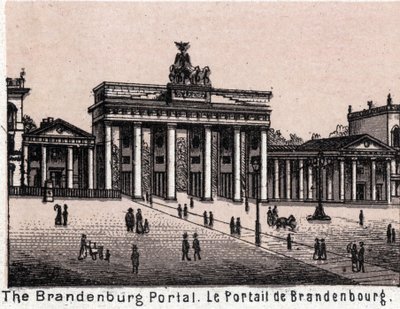 Berlin, Niemcy: widok na Portal Brandenburski. w „” Świat ilustruje 168 odsłon”” Niedatowany (koniec XIX wieku) autorstwa Unknown artist