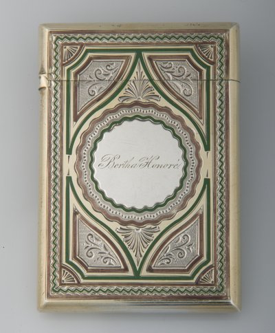 Etui na karty Berthy Palmer, ok.1865, srebro Sterling, emalia, producent nieznany autorstwa Unknown artist
