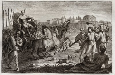 Biblia Royaumont, Stary Testament: Podniesienie Józefa. Józef zmartwychwstaje w chwale. Ilustracja z 1811 roku. autorstwa Unknown artist