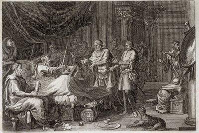 Biblia Royaumont, Stary Testament: Judasz Machabeusz. Judasz Machabeusz (Maccabee, Macabee) zastąpił swojego ojca Matathiasza (Matathias, Mattathias) w prowadzeniu armii i wspierał cały naród żydowski przeciwko uciskowi Seleucydów. Ilustracja autorstwa Unknown artist