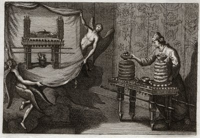Biblia Royaumont, Stary Testament: Tabela propozycji bochenków w Tabernakulum. Ilustracja z 1811 roku. autorstwa Unknown artist