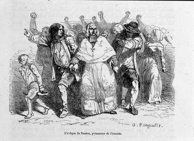 Biskup Nantes, więzień zamieszek - grawer autorstwa Unknown artist