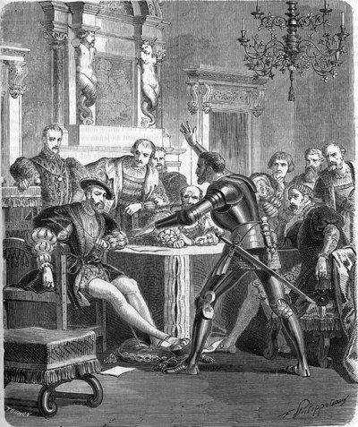 Blaise de Monluc (1502-1577), marszałek Francji na dworze Francois 1st. Rycina XIX wieku. autorstwa Unknown artist