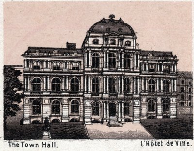 Boston, Stany Zjednoczone: widok na ratusz. w „” Świat ilustruje 168 odsłon”” Niedatowany (koniec XIX wieku) autorstwa Unknown artist