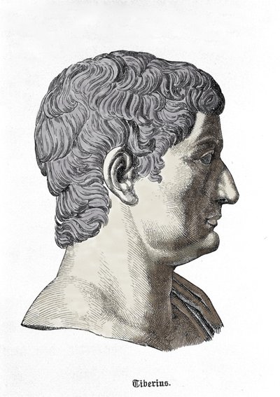 Popiersie Tyberiusza (42 pne - 37 ne). autorstwa Unknown artist