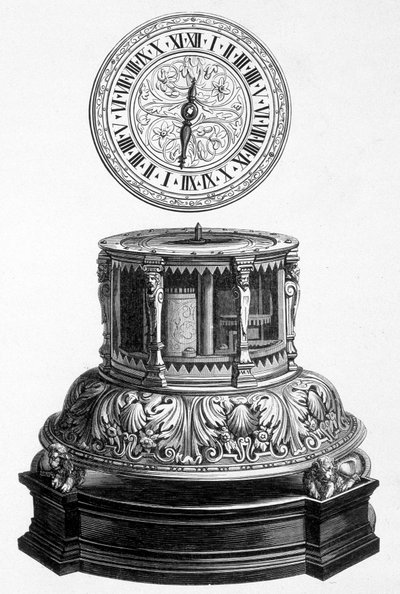 Zegar gabinetowy z okresu Valois - grawer autorstwa Unknown artist