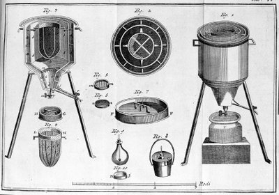 Kalorymetr Lavoisiera - w broszurach fizycznych i chemicznych autorstwa Lavoisier autorstwa Unknown artist