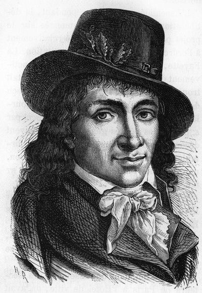 Camille Desmoulins (1760-1794), francuski publicysta i polityk. autorstwa Unknown artist