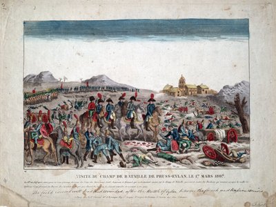Kampania Prus i Polski (1806-1807) ""Napoleon I na polu bitwy pod Eylau 02.09.1807" - Na polu bitwy pod Eylau - Anonimowy - 1807 - Akwaforta, akwarela - 33,4x44, 5-Kolekcja prywatna autorstwa Unknown artist