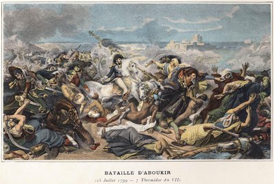 Kampania (wyprawa) w Egipcie (1798-1801): Joachim Murat (1767-1815) podczas bitwy pod Aboukir, 25 lipca autorstwa Unknown artist