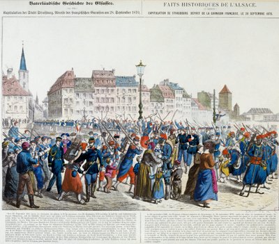 Kapitulacja Strasburga i odejście garnizonu francuskiego, 28 września 1870 r autorstwa Unknown artist