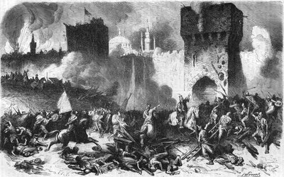 Zdobycie Konstantynopola przez Mohameta II w dniu 29 maja 1453 r. autorstwa Unknown artist