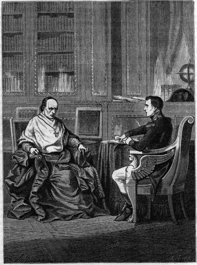 Kardynał Giambattista Caprara, mianowany legatem w Paryżu przez Piusa VII, został przyjęty w Malmaison przez Napoleona Bonaparte w 1801 roku autorstwa Unknown artist