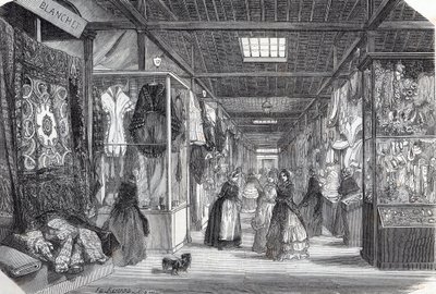 Carre du Palais Royal (Palais-Royal) w Paryżu w XIX wieku - Grawerowanie w „Tableau-de-Paris” Edmonda Texiera 1852 autorstwa Unknown artist
