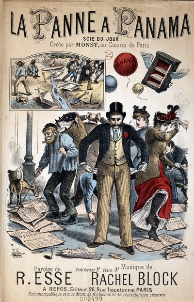 Piosenka z kreskówek „”La Panne a Panama””, ujęcie dnia stworzone przez Monsy w Casino de Paris, słowa R. Esse i muzyka Rachel Block autorstwa Unknown artist