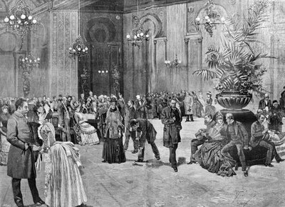 Kasyno w Monte Carlo, Monako. Grawerowanie z XIX wieku autorstwa Unknown artist