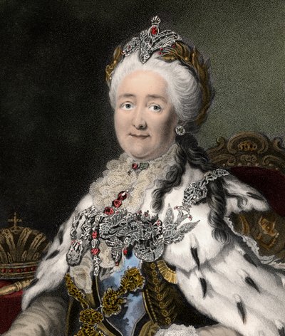 Katarzyna II Wielka 1729-1796 - rycina - XIX wiek autorstwa Unknown artist