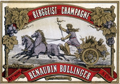 Szampańska etykieta „Renaudin Bollinger””. autorstwa Unknown artist
