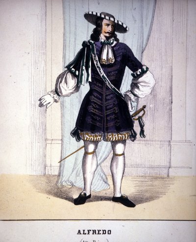 Postać Alfredo Germonta w „Traviacie” Giuseppe Verdiego. autorstwa Unknown artist
