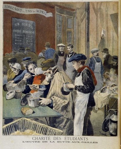 Dobroczynność uczniów, dzieło Butte aux Cailles - w „Le petit journal” z 5 lutego autorstwa Unknown artist