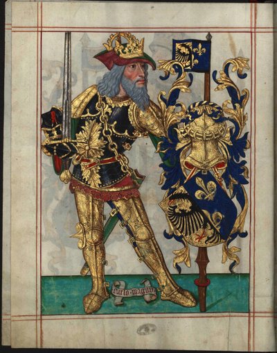 Karol Wielki (742-814) – Karol Wielki (z Księgi Ameiro-Mor) autorstwa Anonim autorstwa Unknown artist