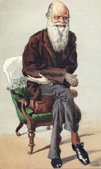 Karol Darwin (1809 - 1882), ilustracja w „Vanity Fair” z 30 września autorstwa Unknown artist