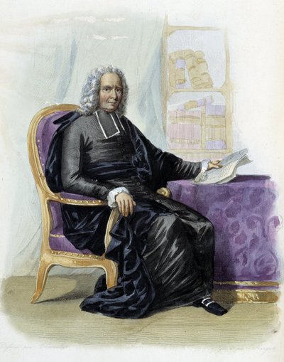 Charles Rollin (1661-1741), pisarz i historyk w red. Mennechet, „Le Plutarque francais”” autorstwa Unknown artist