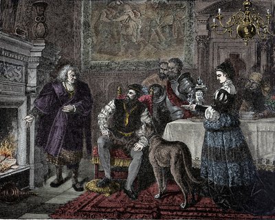 Karol V u Fuggera - Karol V (1500-1558) (Karol Habsburg) otrzymany od bankiera Jacoba Fuggera dit le Riche (1459-1525) w Augsburgu (Niemcy) autorstwa Unknown artist
