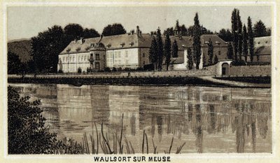 Chateau de Waulsort sur Meuse, Region Walonii, Belgia. autorstwa Unknown artist