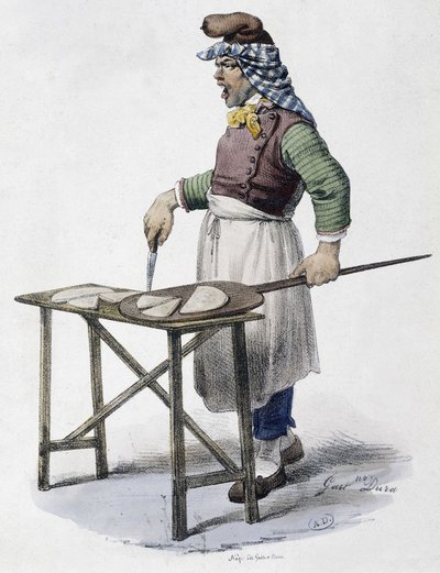 Kupiec serów we Włoszech - litografia autorstwa Unknown artist