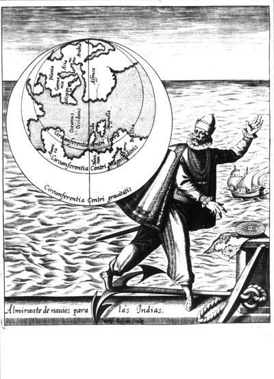 Krzysztof Kolumb – w „Nowym Tipusie po podróży do nowego świata” Philoponusa Honoriusa autorstwa Unknown artist