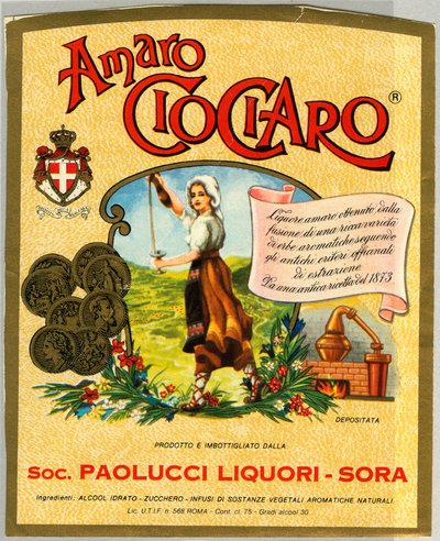 Reklama alkoholu Ciociaro amaro (Chromolitografia, koniec XIX w.) autorstwa Unknown artist