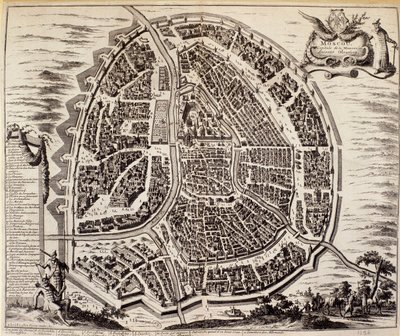 Plan miasta Moskwy w XVII wieku. autorstwa Unknown artist