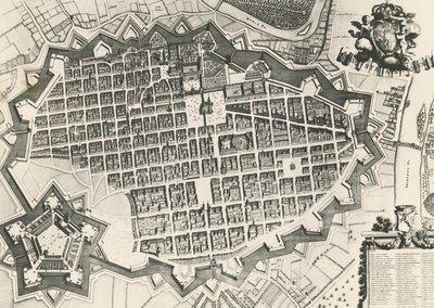 Plan miasta Turynu z jego cytadelą autorstwa Unknown artist