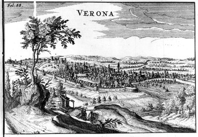 Plan miasta Werony 16. autorstwa Unknown artist
