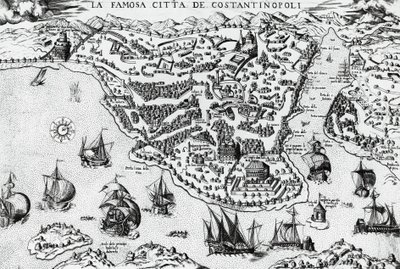 Miasto Konstantynopol, grawer autorstwa Unknown artist