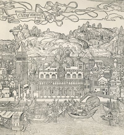 Miasto Wenecja, Włochy, grawer autorstwa Unknown artist