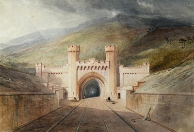 Portal kolejowy tunelu Clayton autorstwa Unknown artist