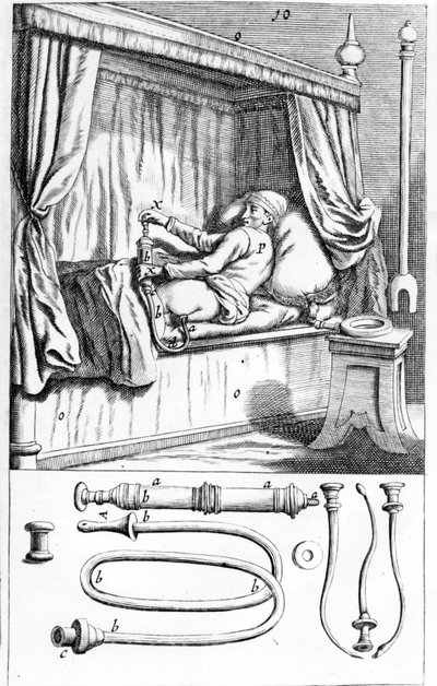 Clystère (do lewatyw) Johannesa Sculptetusa „”Armamentarium Surgical””. Wenecja 1665 autorstwa Unknown artist