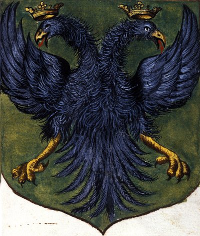 Herb Rosji zdobi orła z dwiema głowami. 19 wiek autorstwa Unknown artist