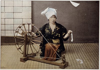 Przędzarka do bawełny w Japonii, koniec XIX wieku autorstwa Unknown artist