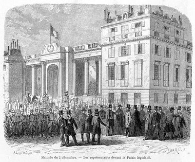 Zamach stanu: aresztowanie deputowanych w ratuszu 10. dzielnicy Paryża w dniu 2 grudnia 1851 r. autorstwa Unknown artist