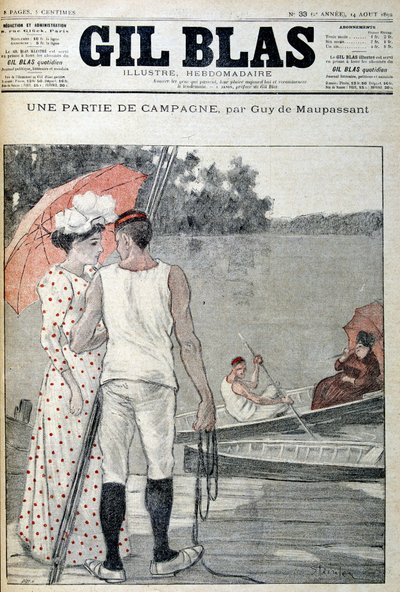 Okładka „”Gil Blas”” ilustrująca „”Część kampanii””” autorstwa Guy de Maupassant. 14.08.1892. autorstwa Unknown artist