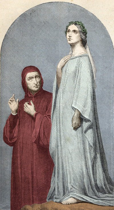 Dantego i Beatrycze. autorstwa Unknown artist
