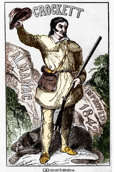 David Crockett (1786-1836), amerykański pionier - Almanach autorstwa Unknown artist